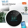 WiFi Natural Gas Sensor brandbaar huishouden Smart LPG Alarm Detector Lekkage Temperatuurdetectoren