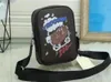 Klasyczne torby mini komunikator Crossbody Torka na ramię czarny/brązowy na płótnie skórzana torebka torebka designerska