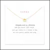 Colares de pingentes de colar de gargantilha de círculo duplo com cartas de colar de pendente de ouro Sier Gold para Moda Jóia Karma Deli Dhovf