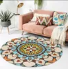 Tapijten etnische boho vloermat mantelkamer tapijten en mandala yoga hippie niet-slip ronde tapijt voor woonkamer