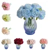 Flores decorativas Simulação Peonies Buquês de casamento Artificial Fake Flower Home Decoração da noiva Decoração de casamento