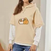 Hoodies voor dames sweatshirts kawaii cavia print hoodie schattige esthetische harajuku sweatshirt voor vrouwen kpop mode herfst winter lange mouw hoody dames 220928