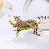 Broches Brown Leopard Animal Lizard Gecko pour femmes épingles de revers brillantes accessoires de vêtements de broche