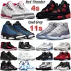 Chaussures de basket OG Jumpman 1s Dark Marina Blue 4s Cardinal Red Thunder 5s Moonlight 6s UNC 11s Cool Grey 12s Playoffs 13s Brave Men