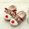 Slipper Woman Boots Home Slippers Girls Sapatos Furry Shoes Cute Deer de Natal Presentes Aquecedores de Inverno Para Crianças 220928