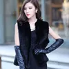 Women's Fur Women Real Mink Vest Winter Warm Natural Fashion Knitting Luxury Genuine Casual Coat