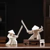 Decorative Objects Figurines Chinese Ceramic Samurai Incense Stick Holder Incense Tea Ceremony Ornaments Home Furnishings Office Teahouse Friends Gift 220928