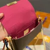 أكياس زهرة بنية مصمم حقيبة يد حقيبة جلدية الكتف