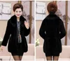 Frauen Plus Size Winter Imitation Fuchspelz Mäntel Lässige Mode Freizeit Straße Slim Fit lange Ärmel Oberbekleidung mittellange dreifarbige Jacke Thanksgiving-Geschenk