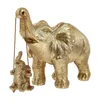 Decorative Objects Figurines 1PC Retro Resin Elephant Decoration Sculpture Figurine Art Elephant Statue Creative Resin Crafts Home Porch Desktop Decor 220928