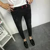 Jeans masculinos Moda masculina Slim Fit Skinny Korean Strentch Black Social Roupas para adolescentes Calças lápis 220929