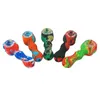 Skull Silicone Smoking Pipes Kit Detachable with Clean Dab Tool Hand Tobacco Herb Pipe FDA Food Grade Silicon