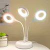 Lampade da tavolo Lampada USB da 5 V Luce ad anello luminosa LED Notte portatile Protezione per gli occhi non stroboscopica da scrivania liberamente pieghevole