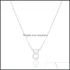 Pendant Necklaces Fashion Jewelry 12 Constellation Taurus Pendant Necklaces For Women Zodiac Chains Necklace Gold Sier Color Birthday Dhnyw