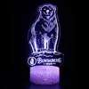 3D LED lampe de nuit Animal 100 Design Disponible les lampes de nuit 16 couleurs table de bureau Lumi￨re de bureau