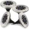 4pcs montes solares solar luminosos de jardim à prova d'água com lâmpada de lâmpada com 8led for home yard bown Road Road