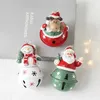 Christmas Decorations Room Decor Iron Bell Tree Pendant Old Man Snowman Doll Nordic Tabletop Ornaments Year Gift