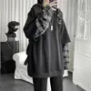 Kobiety z kapturem emo streetwear vintage bluzę dla bluzy o dużym bluzy długoterminowe pulovery koreańskie bajki w kratę bludy bake ubrania 220928