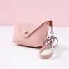 Fashion Ladies PU Leather Mini Coin Purses Card Key Holder Wallet Solid Color Clutch Bag Kids Purses Small Handbag Bag DE803