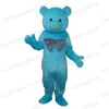 Halloween azul urso mascote fantasia tem tema de carnaval vestido de fantasia para homens mulheres unissex adultos roupas de fúria traje de Natal de festa de aniversário vestido de festa