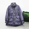 Womens Down Parkas Janveny Winter Frauen Leicht 90% weißer Entenmantel Dicke warme lange Ärmel lose Pufferjacke Pocket Pocket Parkas 220929