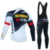 Cycling Jersey Sets JUMBO VISMA Long Sleeve Mtb Bicycle Clothing Maillot Ropa Ciclismo Mans Bike Clothes 220929