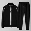 Men's Tracksuits Men's Sportswear Conjunto Spring Autumn Duas peças conjuntos de jaqueta esportiva Pant Sorto Macho Male Roupas de retalhos de retalhos PLUS TAMANHO G220927