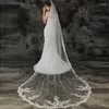 Bridal Veils Nzuk Long Lace Edge Zasłona z grzebieniem 3 -metrową katedra