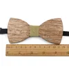 Bow Ties Vintage Classic Wooden Bowtie Real Wood Butterfly Solid Unique Gentle Man Suit Dinner Wedding Party Casual Shirt Accessory Gift