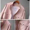 Women s Jackets Trench Coat Autumn Korean Stand Collar Short Loose Female Windbreaker Outerwear With Lining Q47 220929