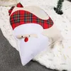 Linen Santa Sack Christmas Gift Bag Red Plaid Drawstring Bags Festival Decora￧￣o Rre14603