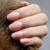 Falsche Nägel 24 Stück Produkt Brow Sales Nude Farbe Langer ovaler Kopf Fake Nail Pink Candy Grey Komplettset MQPQ