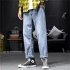 Herr jeans v￥r sommaren m￤ns jeans bomull denim hip hop slack botten joggers streetwear mager bl￥ byxor hombre harem byxor m￤n 2740 220929