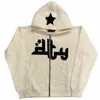 남자의 후드 땀 촬영 슈트 Zip Hoodie 패션 스타 그래픽 인쇄 후드 스웨트 고딕 스포츠 코트 긴 소매 대형 까마귀 재킷 트리콜러 220929