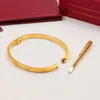 LOVE BRACELTER Designer Bracelets Luxury Jewelry Women Bangle Classic Titanium Aleo Gold Plated Gold Bangles for Women Never Fade Not Allergic 4mm