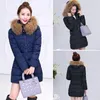 Women's Trench Coats Winter Warm Jackets Slim Fit Thicken Hooded Women Long Parkas Solid Color Fur Collar Pockets Thick Outerwear