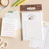50-100 Sheets Memo Pad ToDo List Note Book Lämplig för att planera handbok Kontors gästbok söt