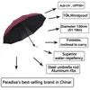 Umbrellas Brand Antif UV Big Umbrella Rain Women Flound Wind-Coneser Sun