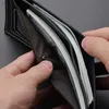 Portefeuilles Hot Nieuwe Men's Casual tweevoudige korte horizontale PU Solid Color Open Coin Purse Luxury merk L220929