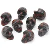 23 mm natuurlijke kristal ornamenten Figurine edelsteen roze Aventurine Skulls Healing Stone voor Feng Shui Home Decoratie