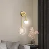 Modern LED Işık Lüks Duvar Lambası Nordic Ev Dekorasyon Oturma Odası Koridor Yatak Odası Başucu Akrilik Duvar Lambaları
