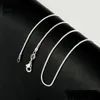 Цепи универсальные цепи 925 Sier Counglace Fashion Snake Chain Простые украшения 1,2 мм ожерелья 16 18 20 22 24 26 28 дюймов Drop Drowd Dhggd