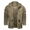 Militaire jassen mannen herfst winter casual bomber jas heren tactische lading jas winddichte capuchon onder bovenkleding slanke vaste kleding