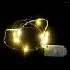 Cordes bricolage Mini 1M 10 LED guirlande lumineuse bouton batterie fil de cuivre pour fête de noël/cadeaux/vase/jardinière/décoration de mariage