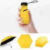 Umbrellas Women Protable Pocket Folding Mini Flat Lightweight 5 Fold Sun Travel Sunshade Parasol 220929