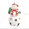 Christmas Decorations Room Decor Iron Bell Tree Pendant Old Man Snowman Doll Nordic Tabletop Ornaments Year Gift