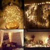 Str￤ngar 3m silver koppartr￥d 30 LED -str￤ngljus Vattent￤t semester Batteribelysning f￶r Fairy Christmas Tree Wedding Party Decor