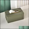 Tissue Boxes Napkins Simple Napkin Paper Towel Holder Home Car Box With Lid Metal Bracket Decoration Cute Coffee Table Desktop Drop Dhbft
