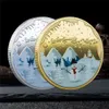 Artigianato Moneta commemorativa natalizia Bomboniere Personalità Cartoon Babbo Natale Collezione di medaglie Regalo artigianale 40MM