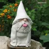 Garden Decorations White Old Man Wizard Dwarf Gnome Statue Harts Naughty Smoking Home Carft Ornaments Figurkonst Outdoor Yard 220928